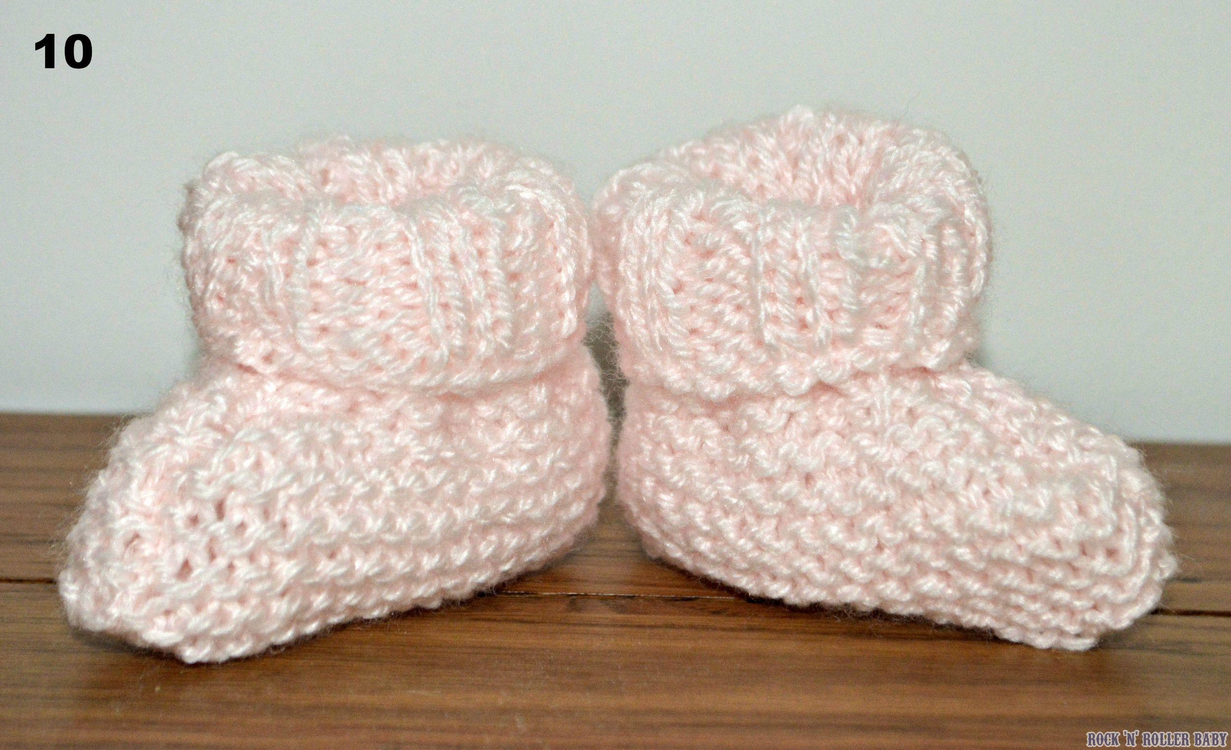 Very Easy How To Knit Baby Booties RocknRollerBaby