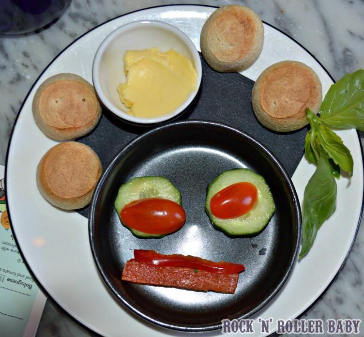 And the Piccolo menu for my two is ALWAYS garlic butter dough balls. They've never even tried the balsamic option as I think it's more a case of a bit of doubhballs with their garlic butter when it comes to our family... They take after their Mother! I'm not sure if it's the faces made out of the salad but my two always eat it when we're at Pizza express, I should start doing the faces at home and see if it makes any difference!