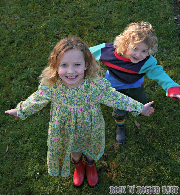 Here Florence is wearing the Floal Smock dress (£15-£17) which is fully lined. I love this style and every year they have a new one with a different pattern - I think it's her favourite too!