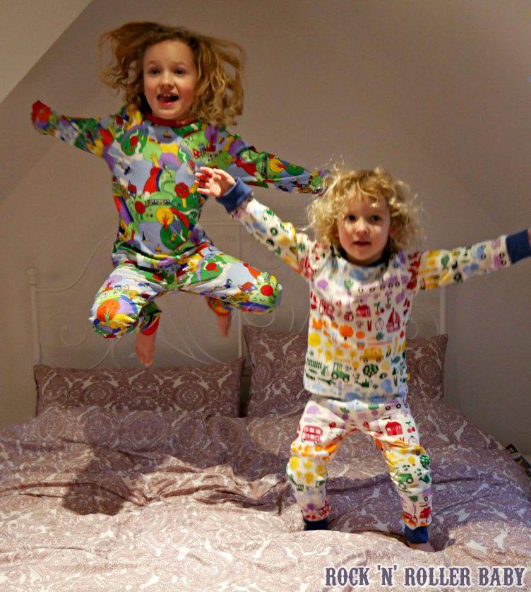 So easy to see why parents AND kids love these styles. Florence is wearing the Countryside pyjamas (£12-£14) and Jimmy is in the Rainbow pyjamas (which have a pattern of lots of iconic Little Bird prints like the pear, boat and apple) - (£12-£14). They both come as all the clothese in these pictures in ages 9 months to 8 years but there are also baby versions of these ones too!